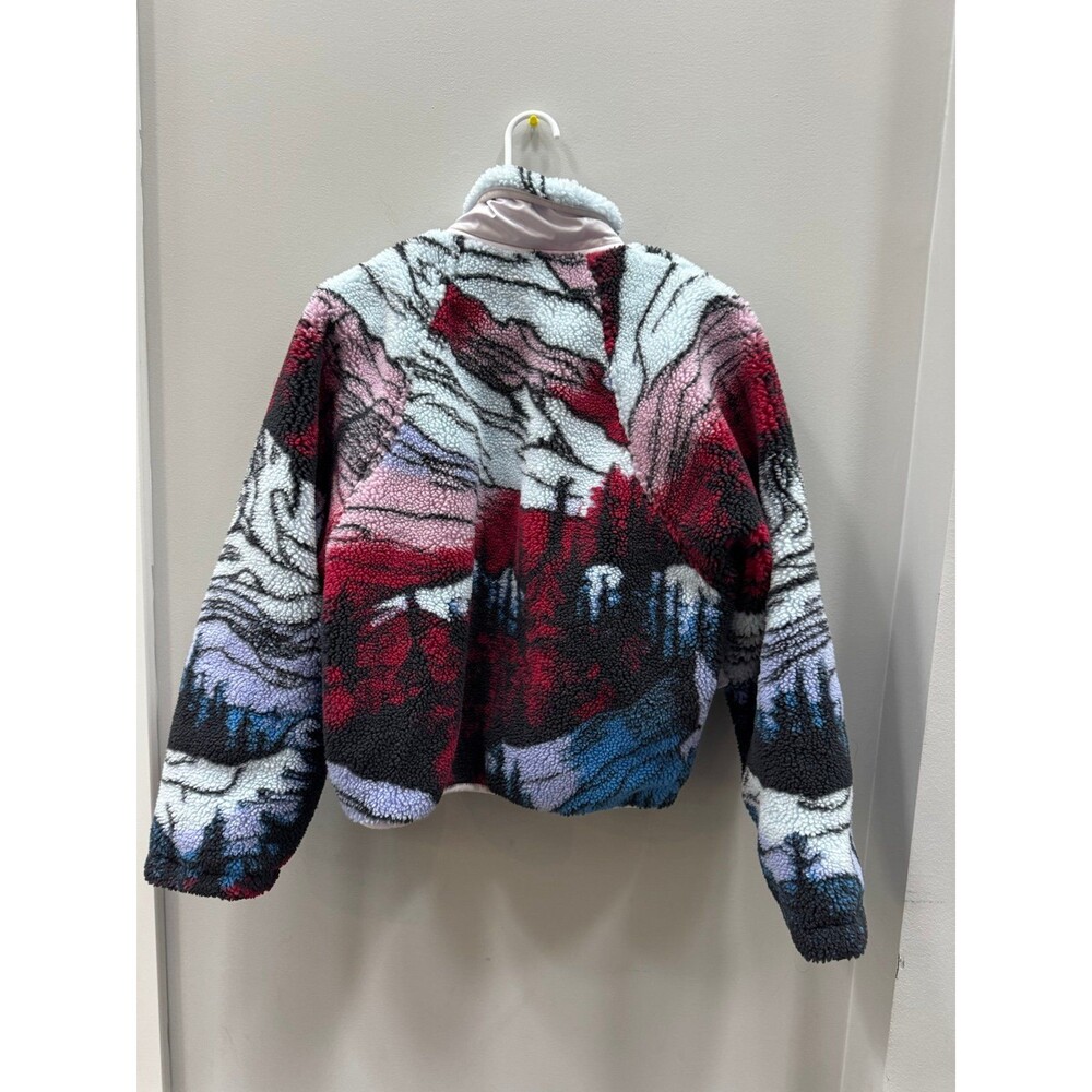 Free People Movement Hit The Slopes Printed Fleece Jacket in Twilight Forest XS - Picture 3 of 4